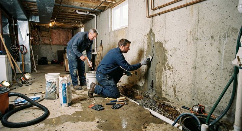 Basement Seepage Repair in Fredericksburg, VA